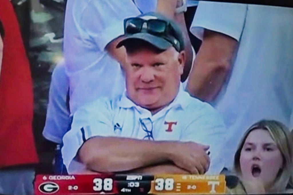 Comeaux leaving the stadium after the Volunteers game