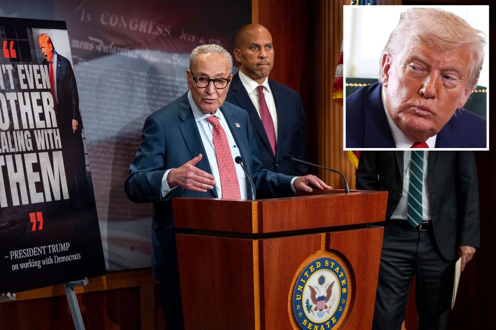 Democratic leaders demand meeting with Trump as government shutdown deadline nears