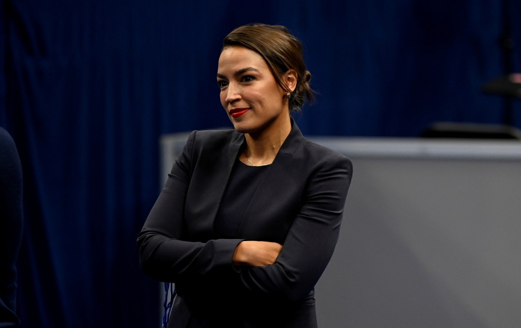 AOC and Trump at a public event