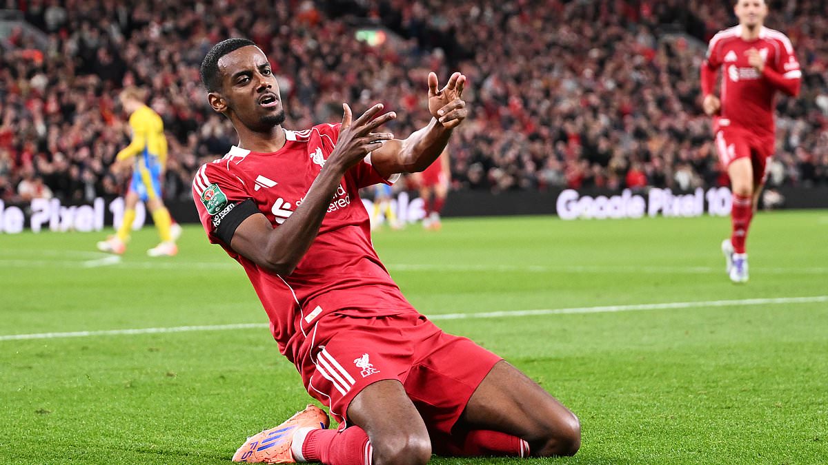 Isak nets first Liverpool goal as Slot rotates on Cup night against Southampton