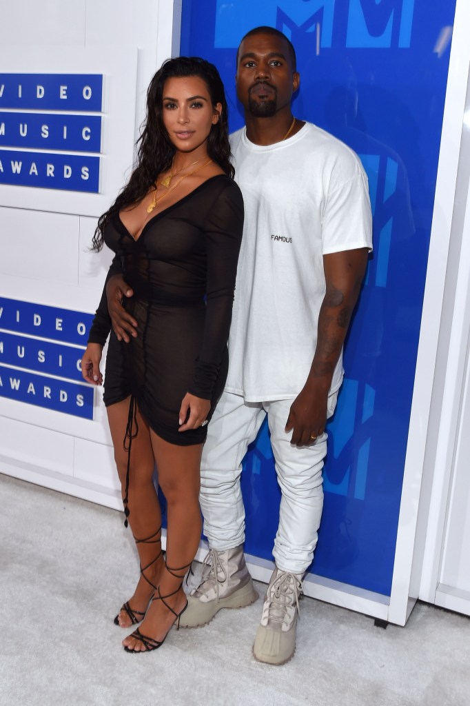 Kardashian and Kanye West attend event