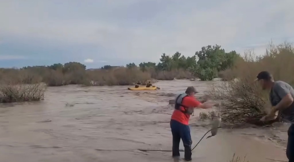 Utah first responders, civilians pull man from rushing floodwaters near Green River