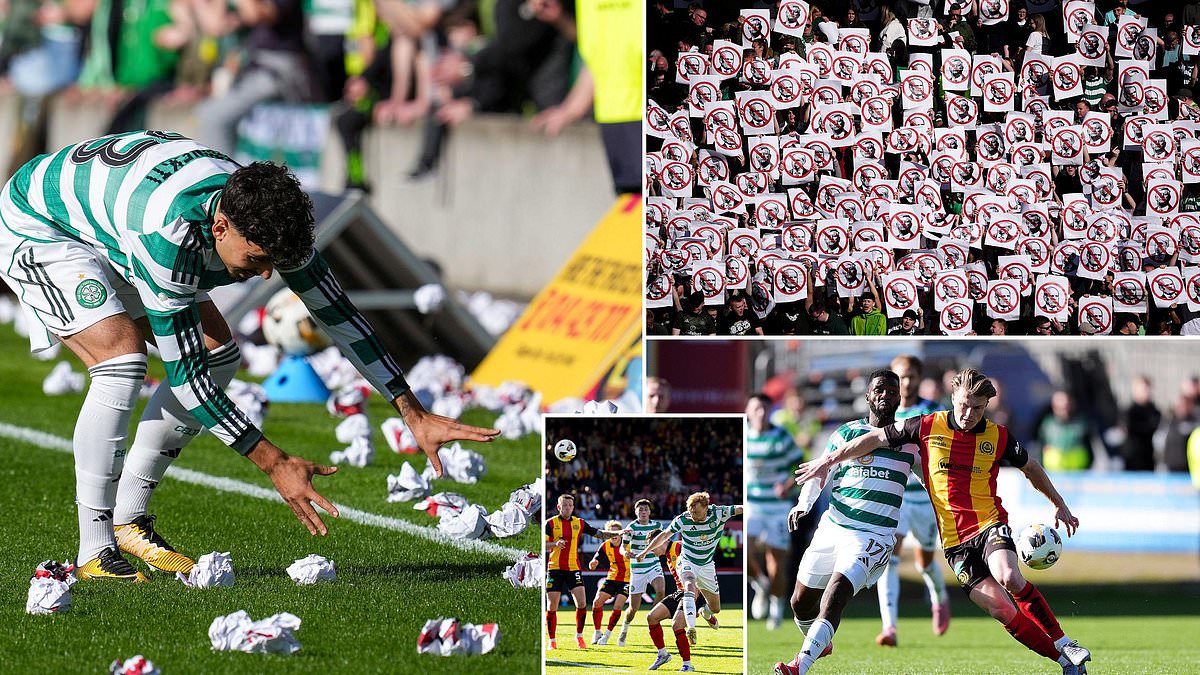 Celtic rout Partick Thistle 4-0 as protests persist over summer window