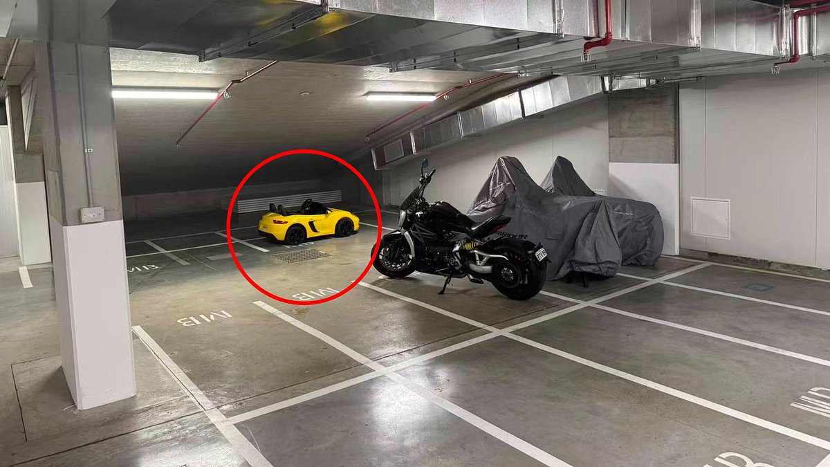 Yellow toy convertible sparks parking dispute at Bondi Junction luxury block