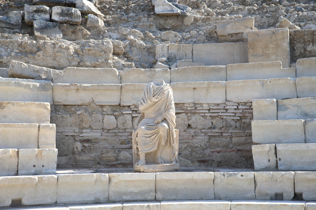 Ruins inside the excavation area at Laodicea