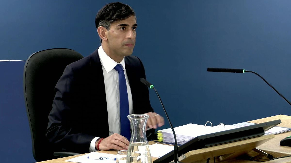 Sunak tells Covid inquiry ministers were urged not to move too early on restrictions to preserve public compliance