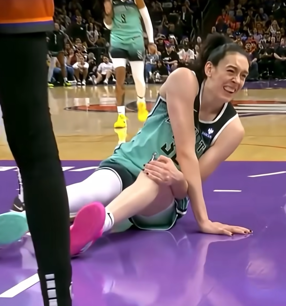 Screenshot of Stewart in pain after landing