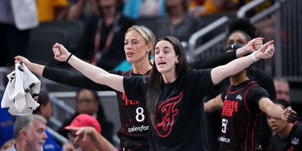 Sidelined Caitlin Clark, Sophie Cunningham Gesture at Officials During Fever Playoff Game