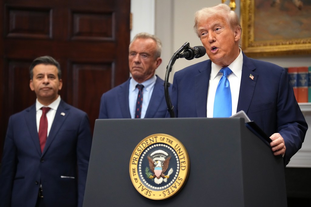 Trump with officials