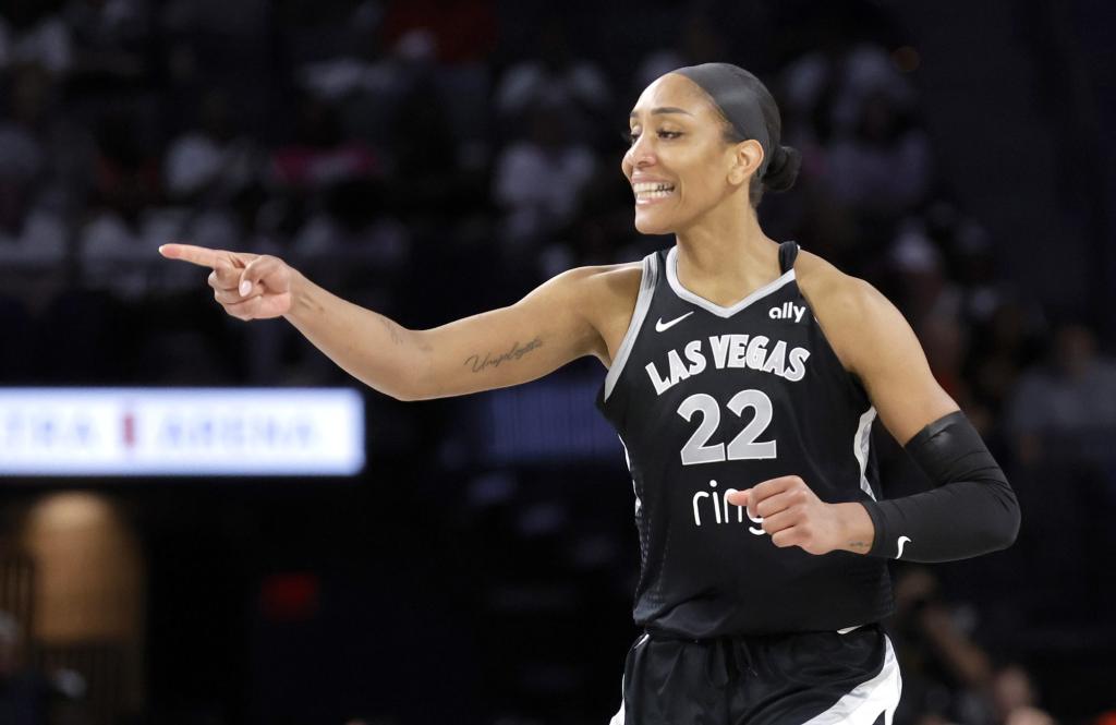 Las Vegas Aces rout Seattle Storm in Game 1; Game 2 set for Tuesday in Seattle