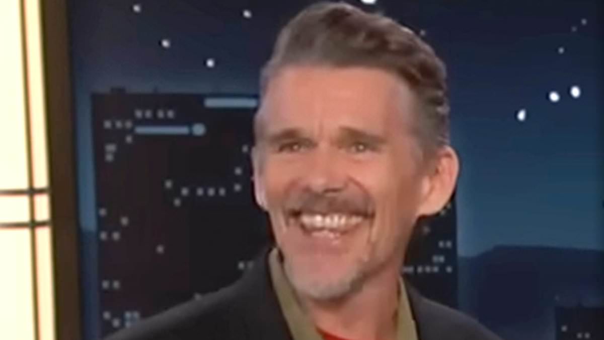 Ethan Hawke crashes Kimmel's opening monologue as host returns after suspension