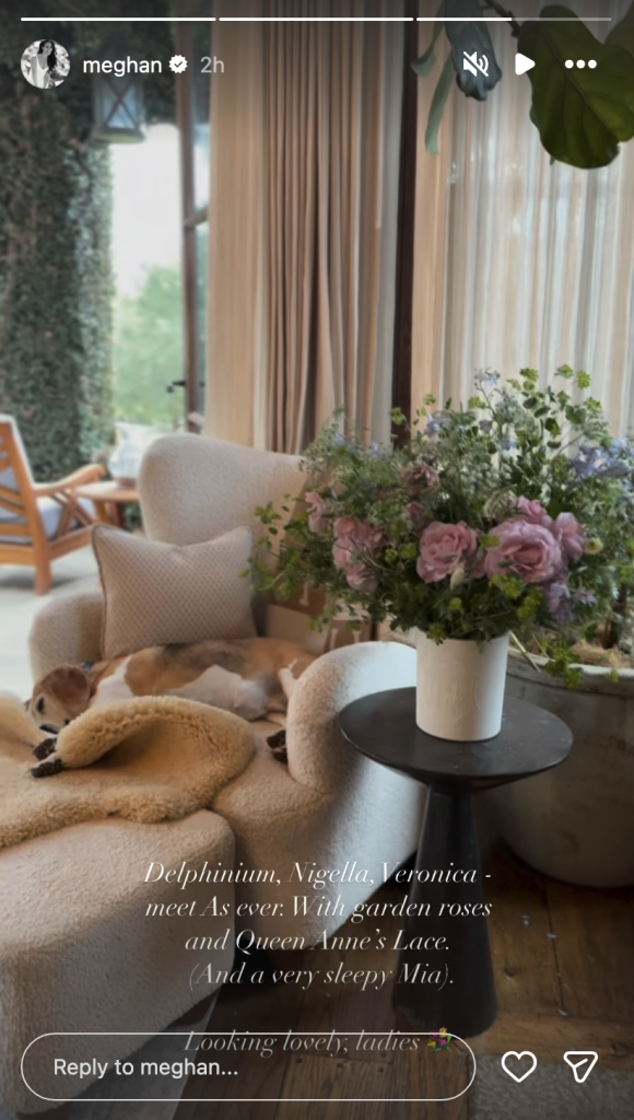 Interior details and floral arrangement
