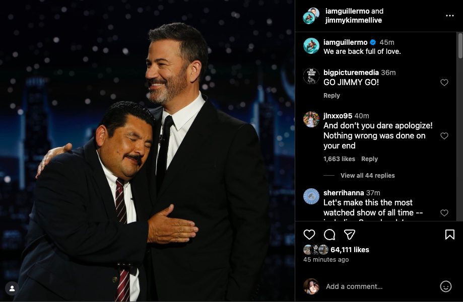 Jimmy Kimmel with Guillermo Rodriguez