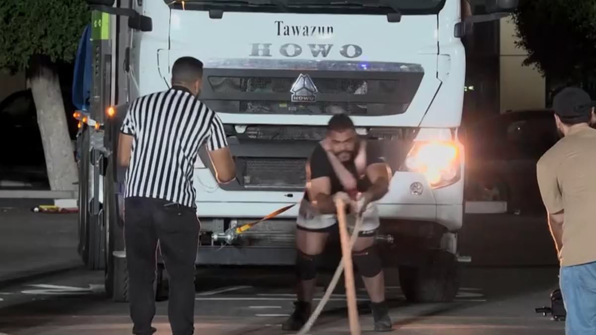 Twelve athletes compete in truck-pulling event in Misrata as organisers plan training club