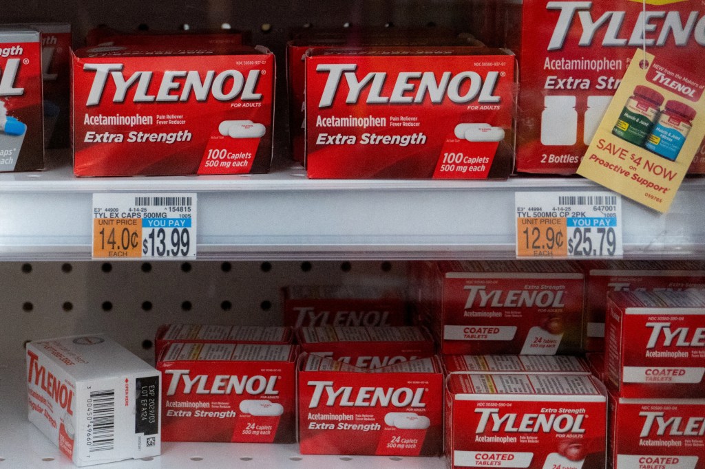 Tylenol display in a pharmacy