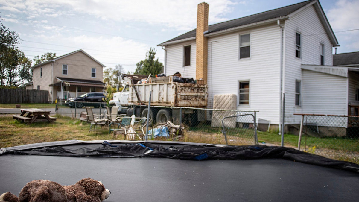 Close-up of the home showing the interior during investigation