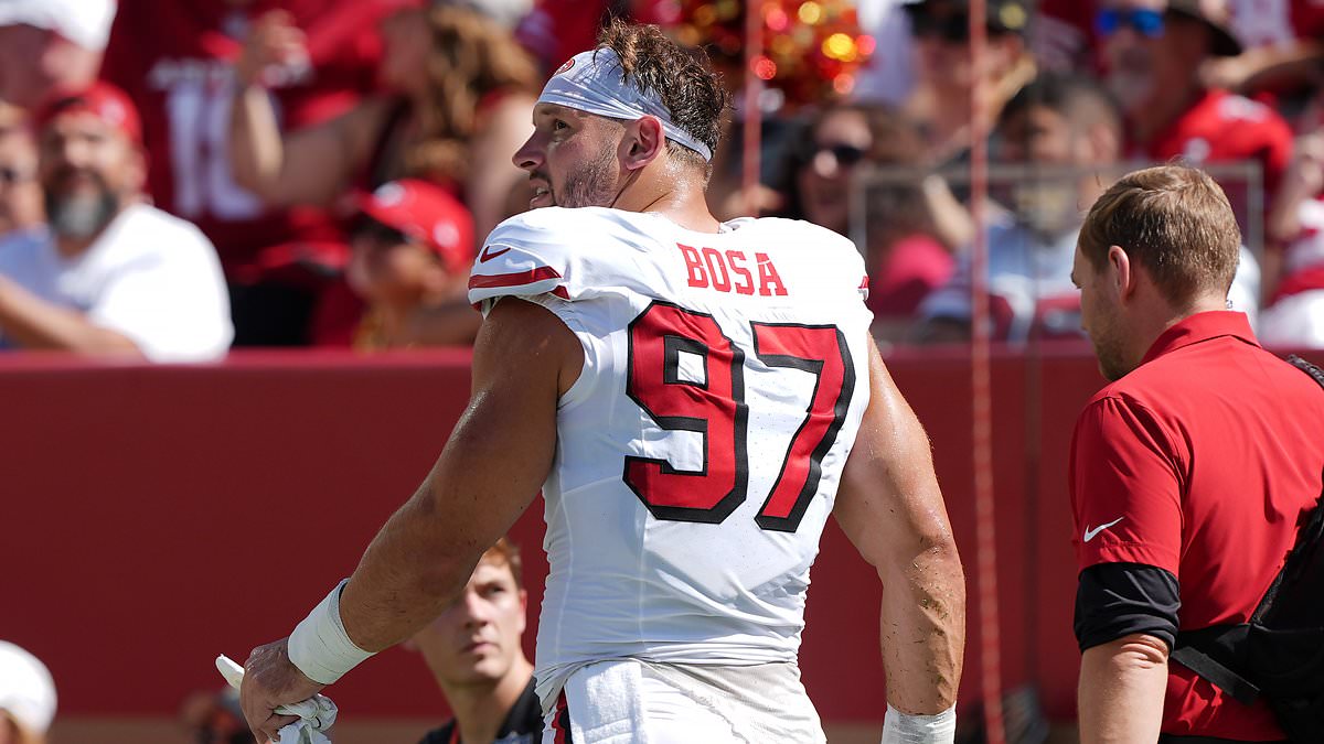 Nick Bosa leaves field with knee injury as 49ers face layered injury woes