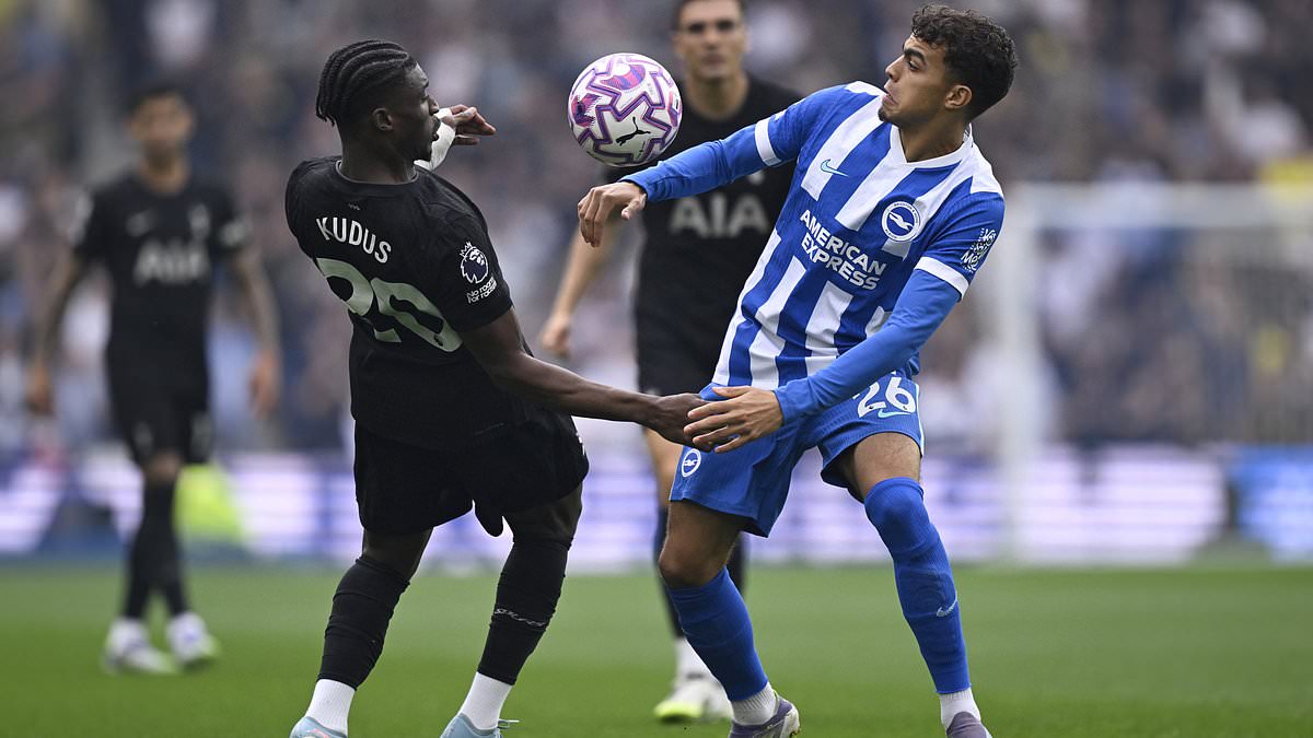 Brighton stun Tottenham as Minteh nets early goal in Premier League clash