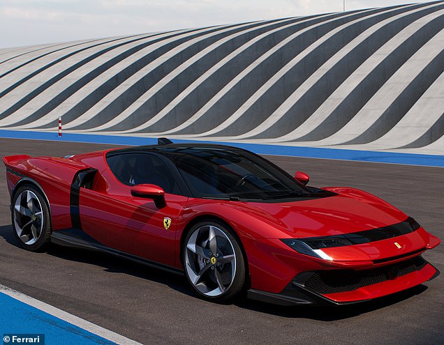 Interior and rear three‑quarter of the Ferrari 849 Testarossa Spider