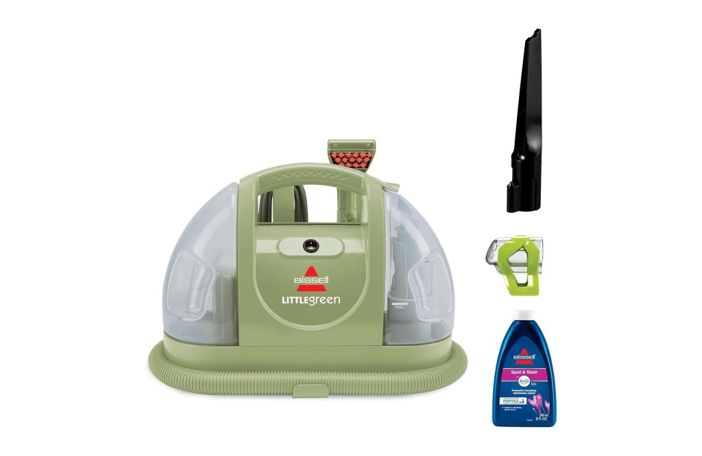 Bissell Little Green cleaner in use
