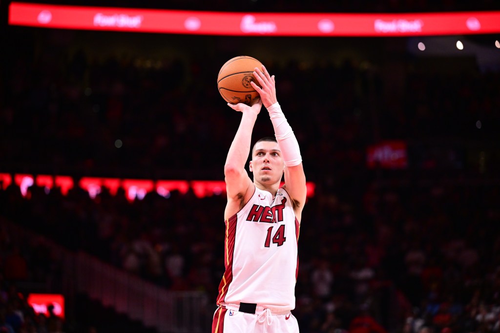 Tyler Herro in Heat uniform