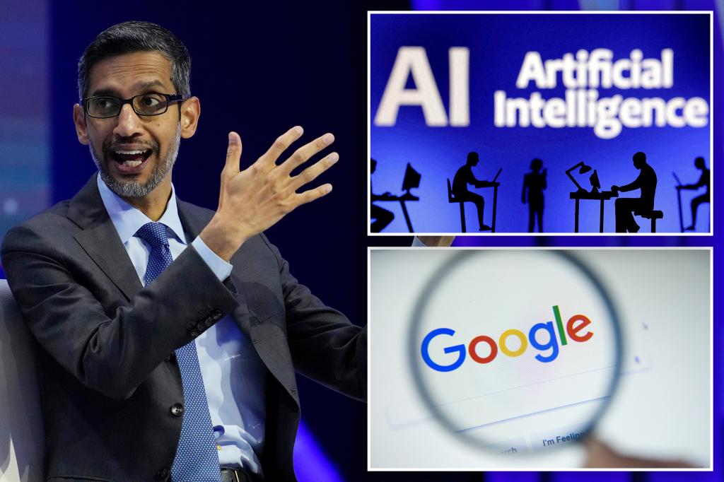 Magnified Google logo