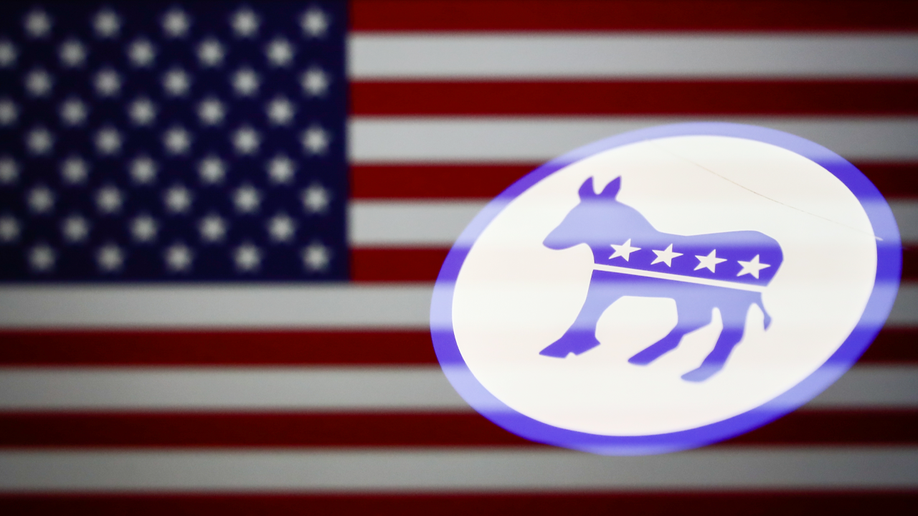 Flag and Democratic Logo