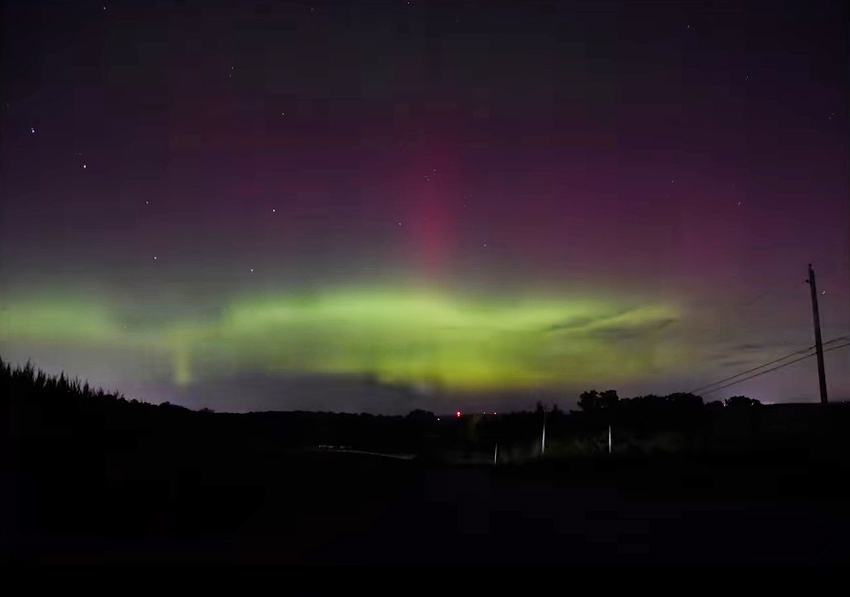 Aurora above Alton, New Hampshire