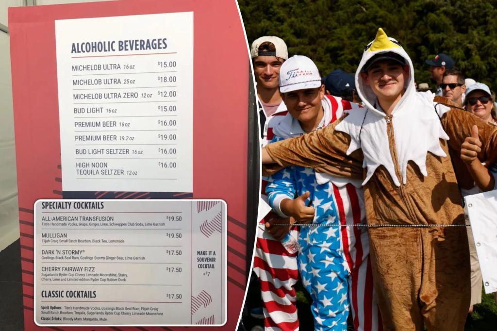 Ryder Cup 2025 at Bethpage Black draws scrutiny over drink prices as tickets sell out