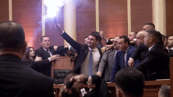 Albania Parliament Chaos as Opposition Clashes Over Corruption Probe