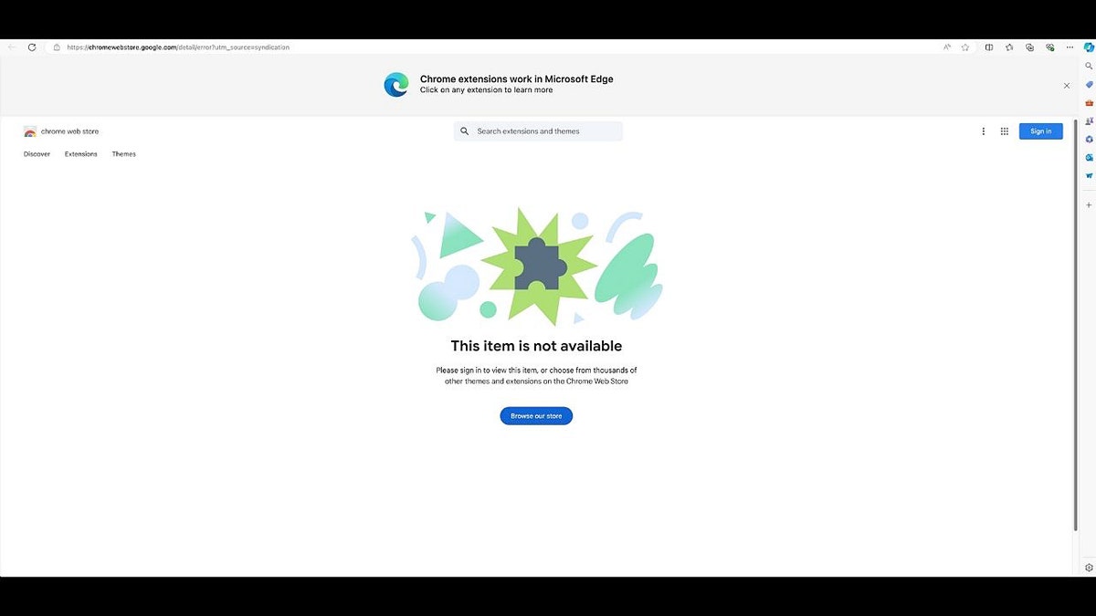 Microsoft Edge store image