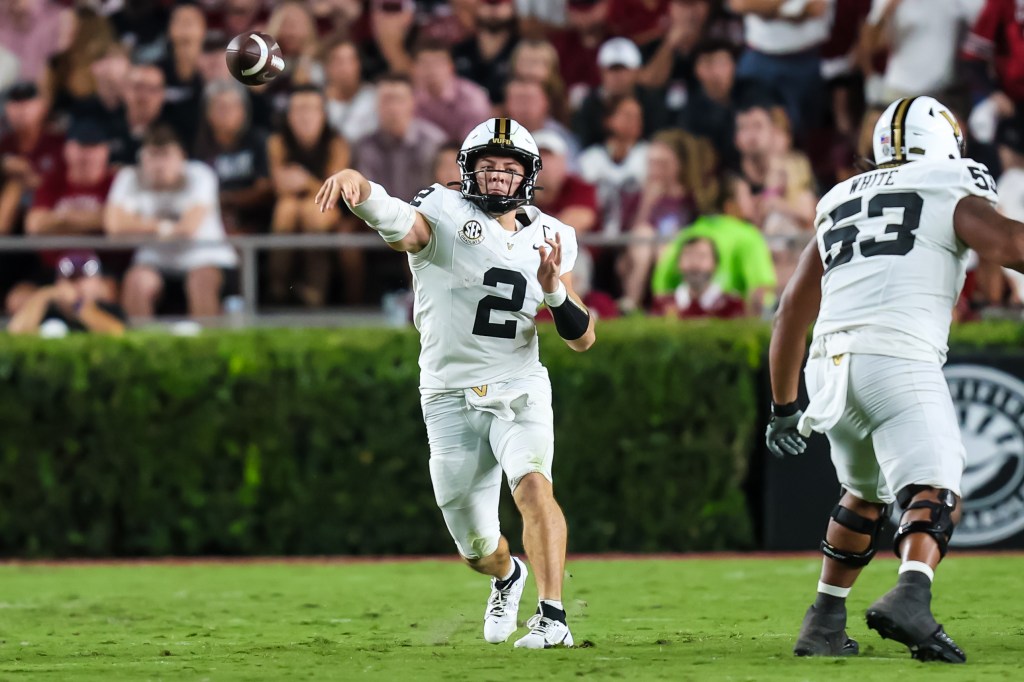 Vanderbilt Commodores quarterback Diego Pavia