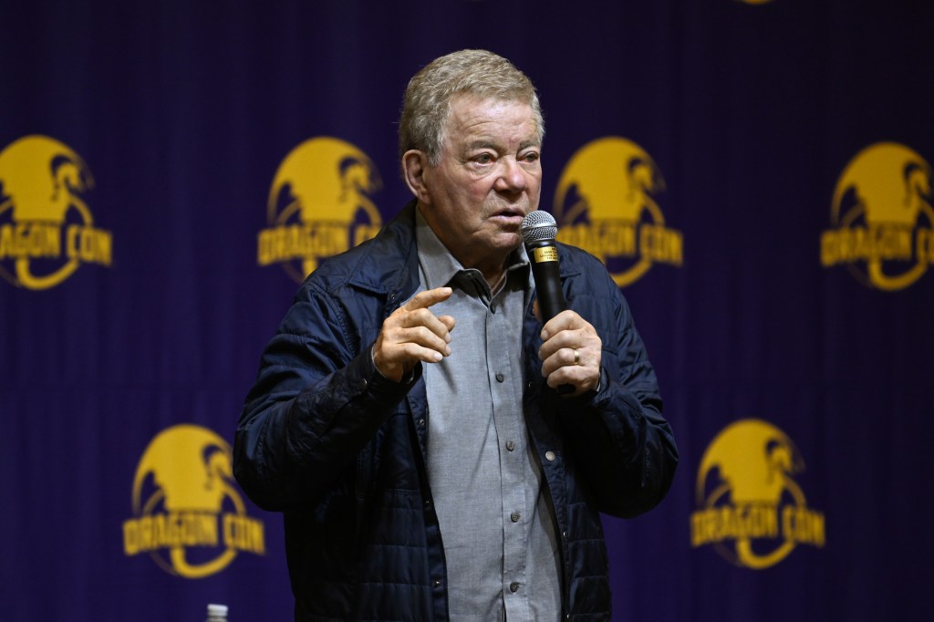 William Shatner speaks onstage