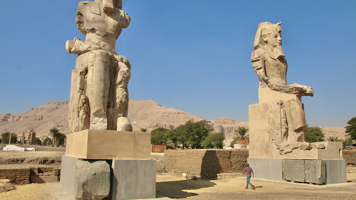 Egypt restores Colossi of Memnon, reassembling Amenhotep III’s monumental guardians