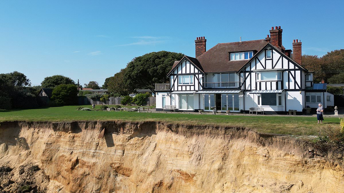 88-year-old widow faces demolition of £1m clifftop home as Suffolk cliff erodes