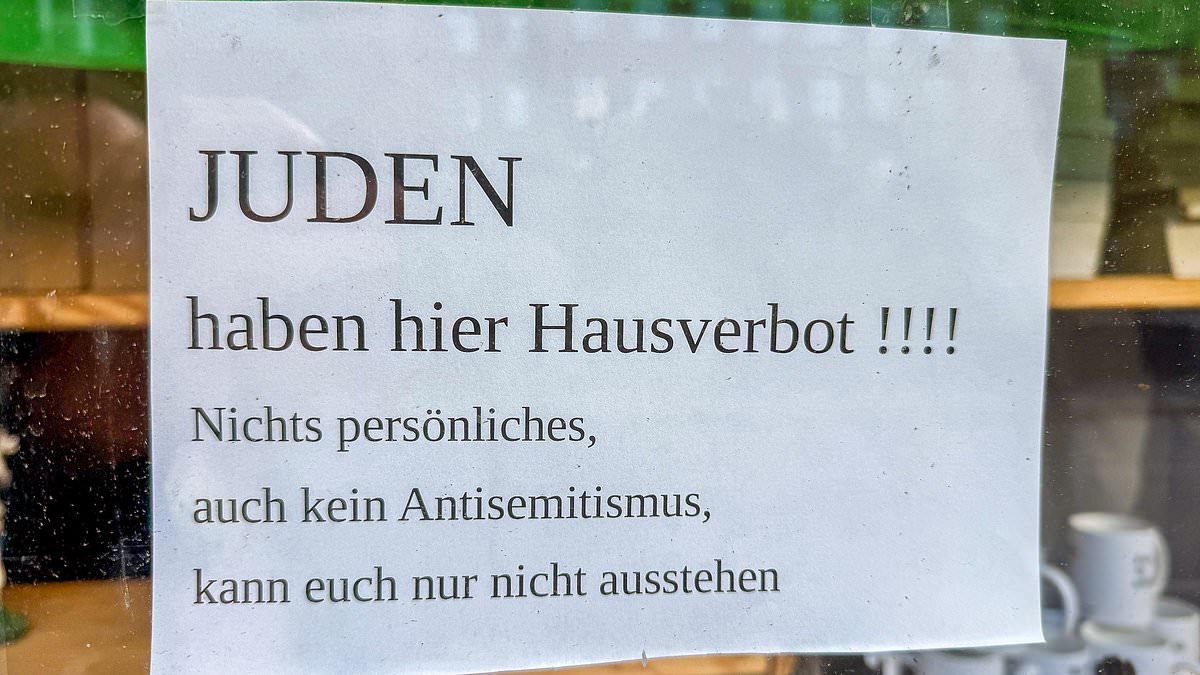 Outrage in Germany as shop sign reads 'Jews are banned' sparks investigation
