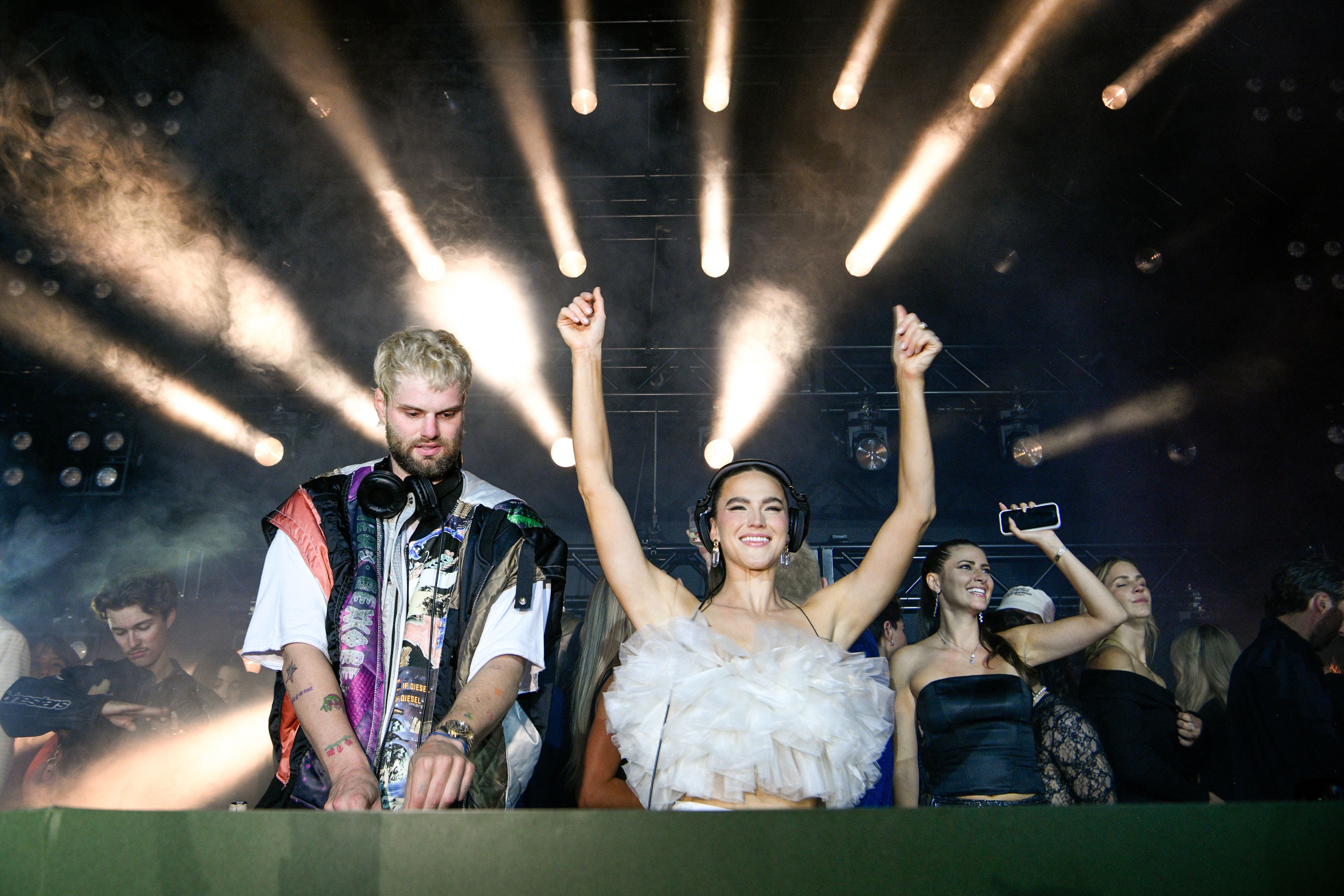 DJ duo Sofi Tukker at the Nylon party