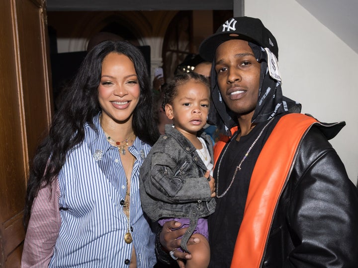 A$AP Rocky and Rihanna at an event