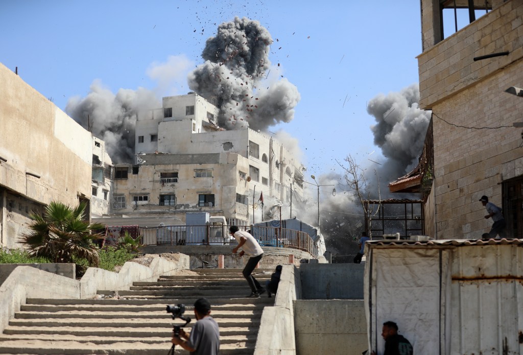 Casualties in Gaza following Israeli strikes