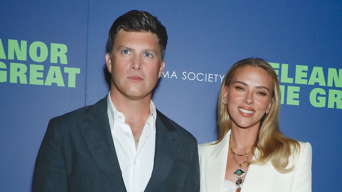Scarlett Johansson makes rare New York appearance with Colin Jost at Eleanor the Great screening