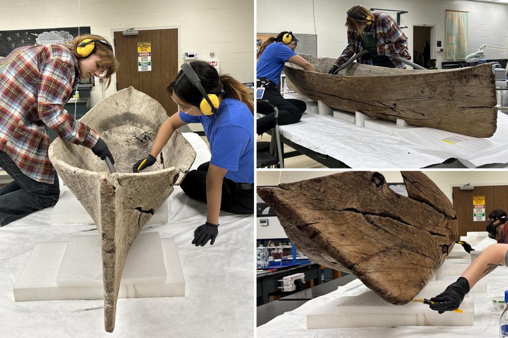 Restored dugout canoe found after Hurricane Ian puzzles Florida preservationists
