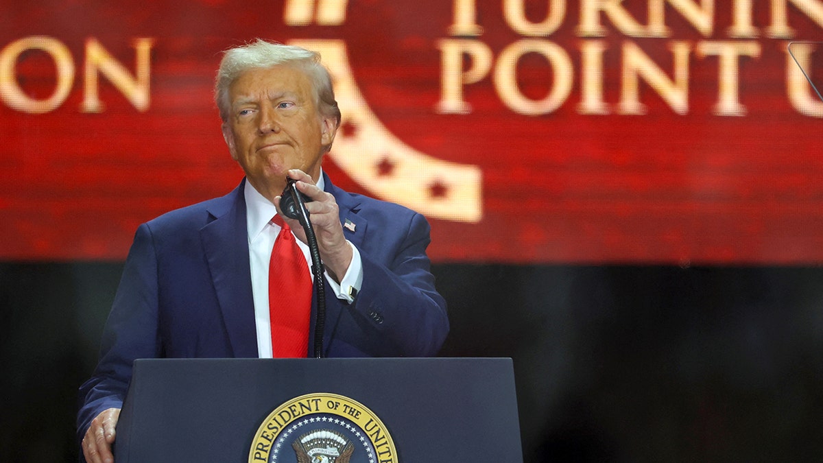 Trump at Kirk memorial