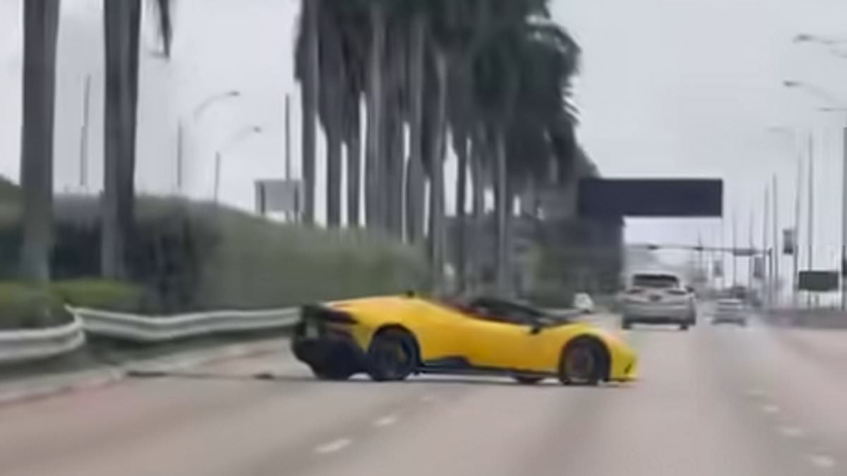 Lamborghini crash on MacArthur Causeway captured on dashcam