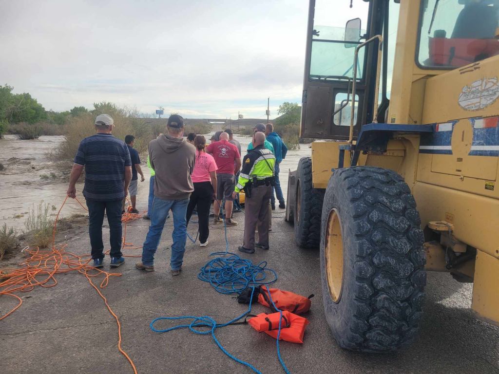 Responders assist after the rescue