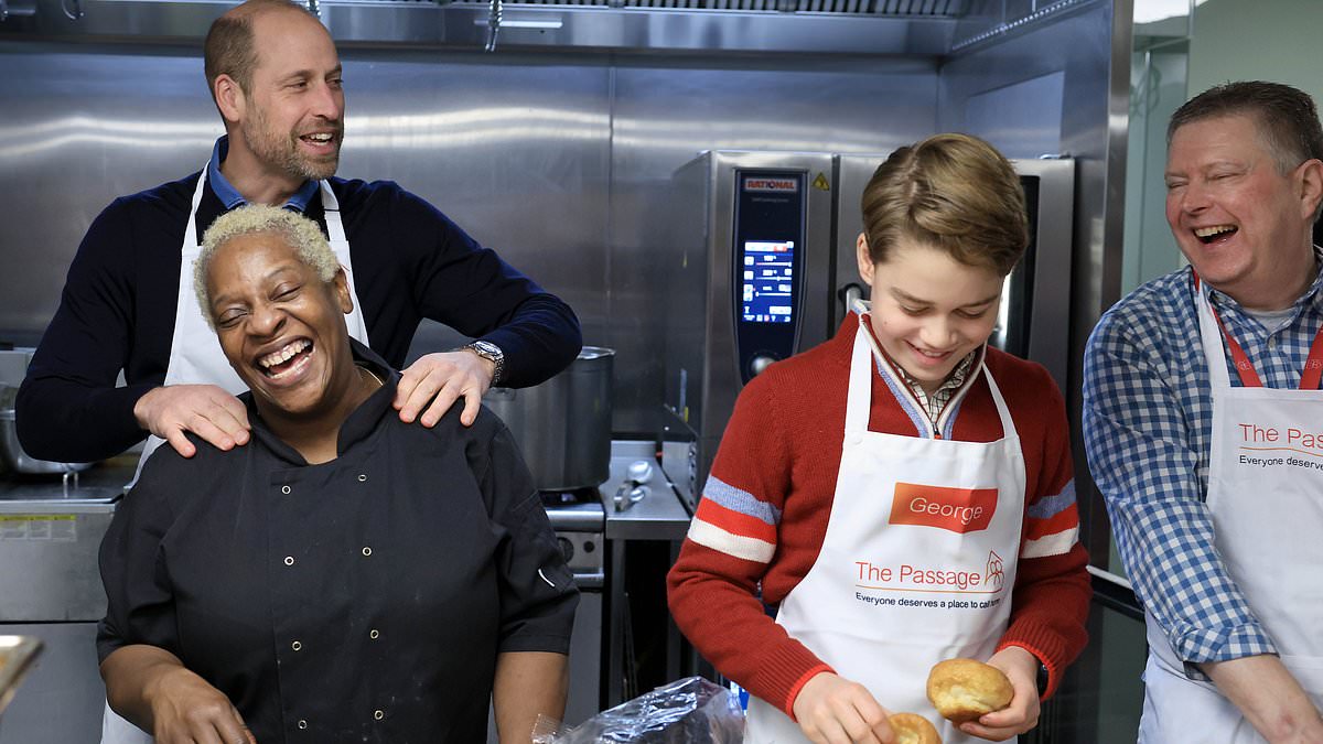 Prince George signs homeless shelter yearbook at The Passage, 32 years after Diana's visit