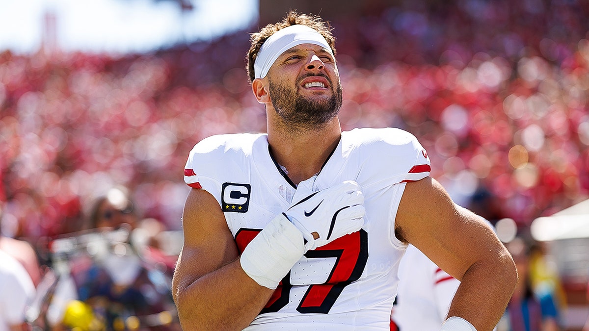 49ers lose star Nick Bosa for remainder of 2025 season with torn ACL
