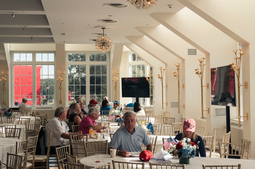 Bethpage Black clubhouse and Ryder Cup setup