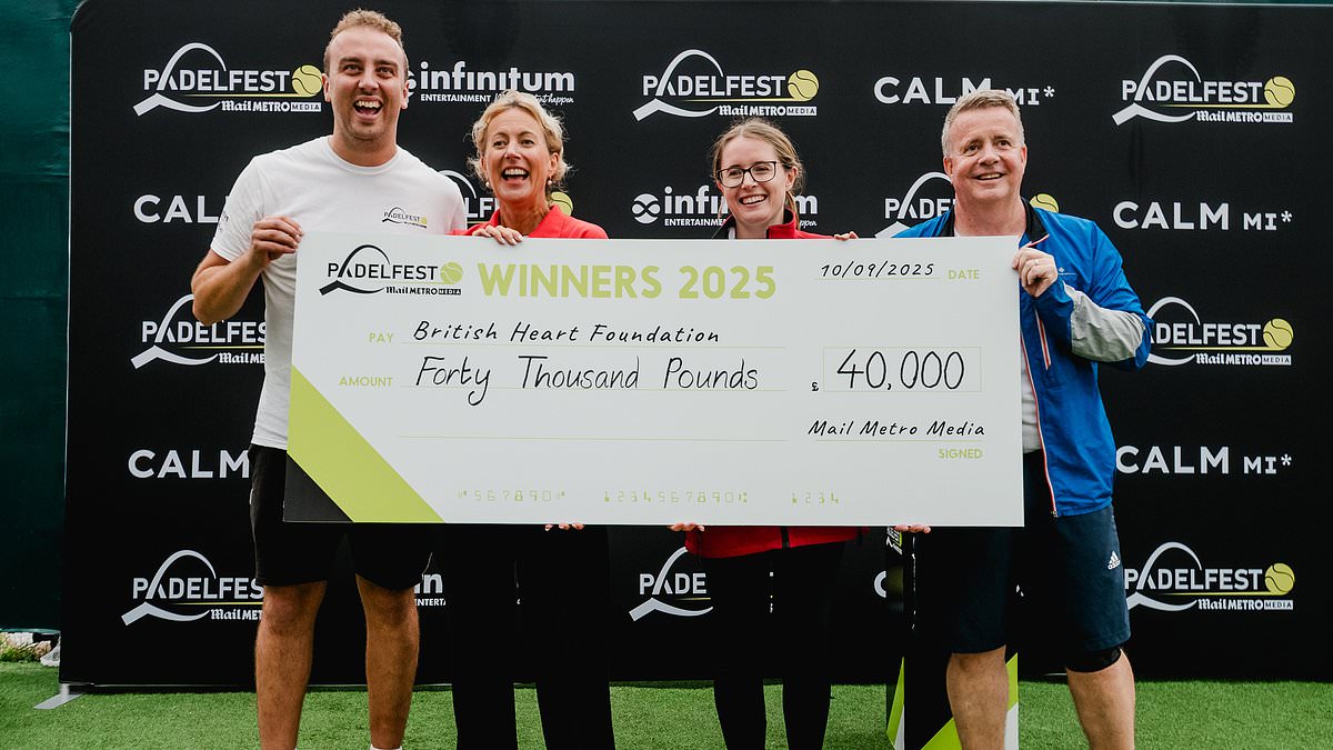 Mail Metro Media’s inaugural Padelfest raises £40,000 for British Heart Foundation