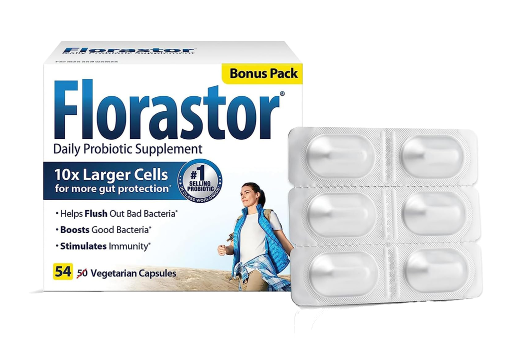 Florastor Daily Probiotic Supplement for Digestive Health