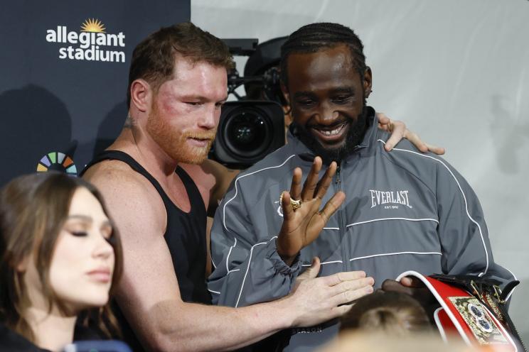 Terence Crawford celebrates